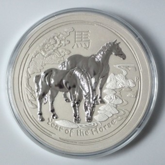 Silbermünze 10kg "2014 Pferd" Lunar II 