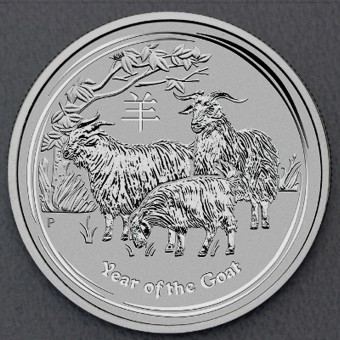 Silbermünze 10kg "2015 Ziege" Lunar II 