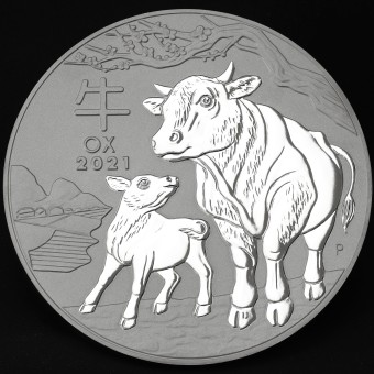 Silbermünze 10kg "Ochse" 2021 Lunar III – Year of the Ox (Australien)