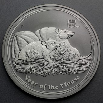 Silbermünze 10oz "2008 Maus" Lunar II 