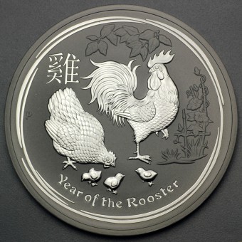 Silbermünze 10oz "Hahn" 2017 Lunar II – Year of the Rooster (Australien)