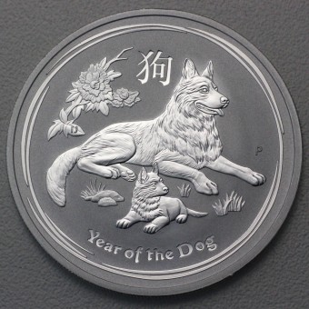 Silbermünze 10oz "2018 Hund" Lunar II 