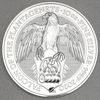 Silbermünze 10oz "Falcon of the Plantagenets" 2020 The Queen's Beasts (Großbritannien)