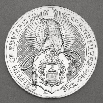 Silbermünze 10oz "Griffin of Edward III." 2018 The Queen's Beasts (Großbritannien)