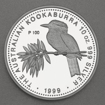 Silbermünze 10oz "Kookaburra" 1999 (PP) (Australien)