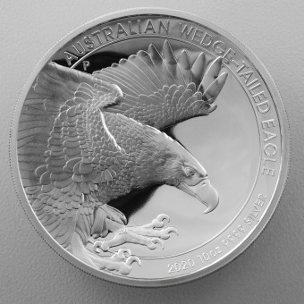 Silbermünze 10oz "Wedge-Tailed Eagle" 2020 (PP/HR) 