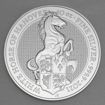 Silbermünze 10oz "White Horse of Hanover" 2021 The Queen's Beasts (Großbritannien)