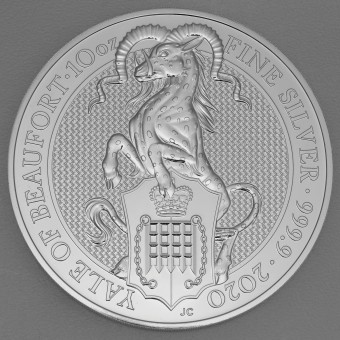 Silbermünze 10oz "Yale of Beaufort" 2020 The Queen's Beasts (Großbritannien)