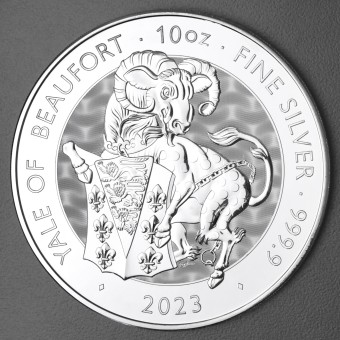 Silbermünze 10oz "Yale of Beaufort" 2023 Royal Tudor Beasts (Großbritannien)