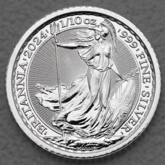 Silbermünze 1/10oz "Britannia" versch. Jahrgänge (Großbritannien)