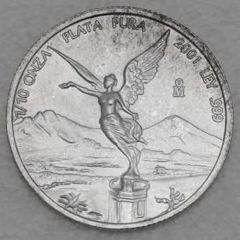Silbermünze 1/10oz "Libertad" 2001 (Mexiko)