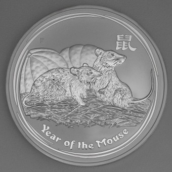 Silbermünze 1/2kg "Maus" 2008 Lunar II – Year of the Mouse (Australien)