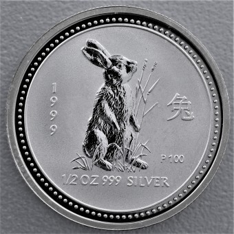 Silbermünze 1/2oz "Hase" 1999 Lunar I – Year of the Rabbit (Australien)