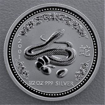 Silbermünze 1/2oz "Schlange" 2001 Lunar I – Year of the Snake (Australien)