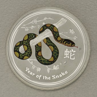 Silbermünze 1/2oz "Schlange" 2013 (koloriert) Lunar II - Year of the Snake (Australien)