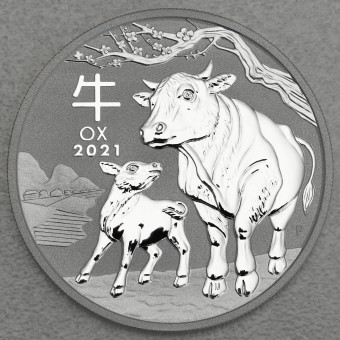 Silbermünze 1/2oz "2021 Ochse" Lunar III 