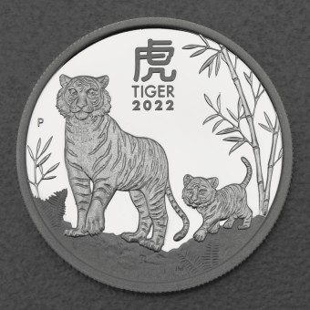 Silbermünze 1/2oz "Tiger" 2022 (PP) Lunar III – Year of the Tiger (Australien)