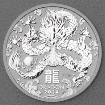 Silbermünze 1/2oz "2024 Drache" Lunar III Year of the Dragon