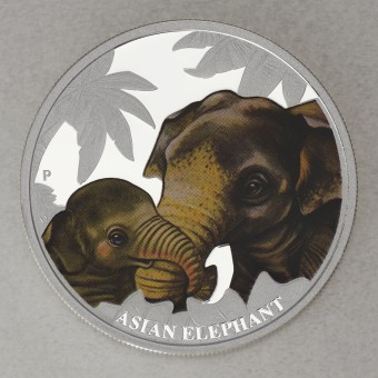 Silbermünze 1/2oz "Asian Elephant 2014" (Tuvalu) Mother's Love Serie (Tuvalu)