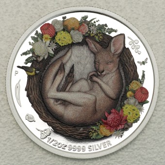 Silbermünze 1/2oz "Baby Känguru 2021" (PP) Dreaming Down Under Serie