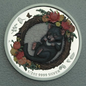 Silbermünze 1/2oz "Baby Tasmanian Devil 2021" (PP) Dreaming Down Under Serie