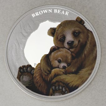 Silbermünze 1/2oz "Brown Bear 2014" Mother's Love Serie (Tuvalu)