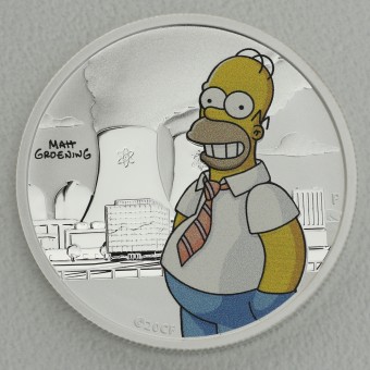 Silbermünze 1/2oz "Homer Simpson" 2020 (koloriert) The Simpsons (Tuvalu)