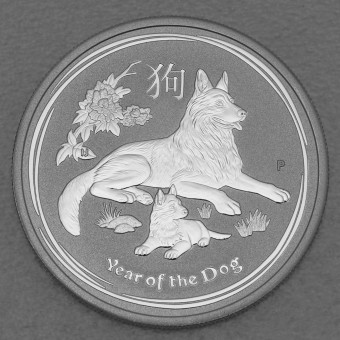 Silbermünze 1/2oz "Hund" 2018 Lunar II – Year of the Dog (Australien)
