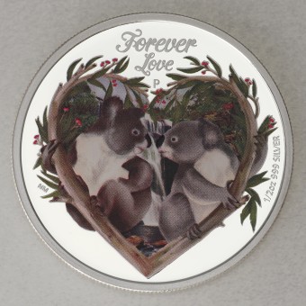 Silbermünze 1/2oz "Koala 2018" (Palau) Forever Love Serie