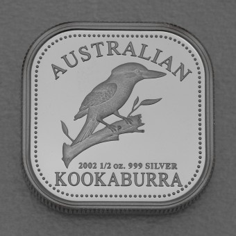Silbermünze 1/2oz "Kookaburra" 2002 Square Proof Coin (Australien)