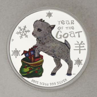 Silbermünze 1/2oz "Lunar Ziege 2015" (Tuvalu) Baby Lunar Serie