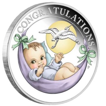 Silbermünze 1/2oz "Newborn" 2019 (PP/koloriert) (Australien)