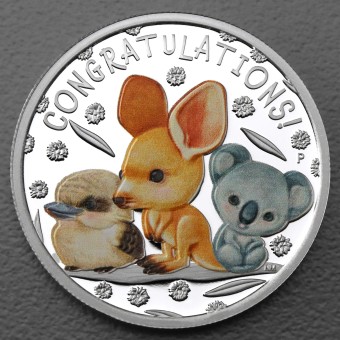 Silbermünze 1/2oz "Newborn" 2023 (PP/koloriert) (Australien)