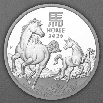 Silbermünze 1/2oz "Pferd" 2026 (PP) Lunar III – Year of the Horse (Australien)