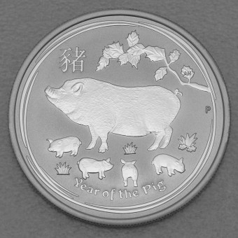 Silbermünze 1/2oz "Schwein" 2019 Lunar II – Year of the Pig (Australien)