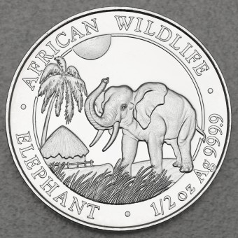 Silbermünze 1/2oz "Elefant" 2017 African Wildlife (Somalia)