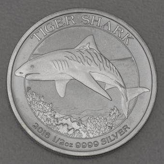 Silbermünze 1/2oz "Tiger Shark" 2016 Shark (Australien)