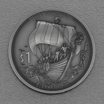 Silbermünze 1/2oz "Longship" 2022 (AF) Vikings (Samoa)
