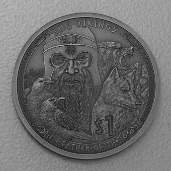 Silbermünze 1/2oz "Odin" 2022 (AF) Vikings (Samoa)