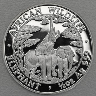 Silbermünze 1/2oz "Zambia Elefant 2003" African Wildlife