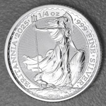 Silbermünze 1/4oz "Britannia" aktueller Jahrgang (Großbritannien)