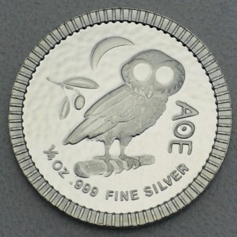 Silbermünze 1/4oz "Eule von Athen" (Niue) 