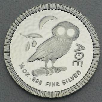 Silbermünze 1/4oz "Eule von Athen" (Niue)