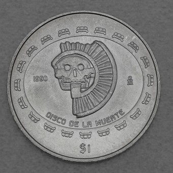 Silbermünze 1/4oz "Totenscheibe" 1998 Präkolumbische Kulturen – Teotihuacan (Mexiko)