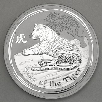 Silbermünze 1kg "Tiger" 2010 Lunar II – Year of the Tiger (Australien)