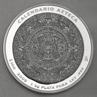 Silbermünze 1kg "Aztekenkalender 2009" Proof Like 