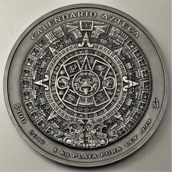 Silbermünze 1kg "Aztekenkalender 2017" Antik 
