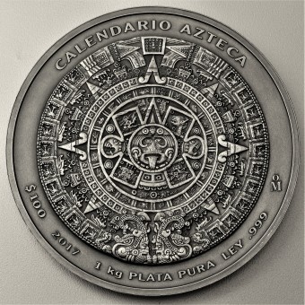 Silbermünze 1kg "Aztekenkalende" 2017 (AF) (Mexiko)