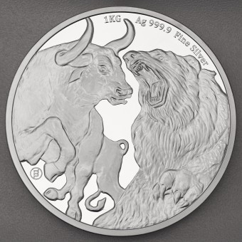 Silbermünze 1kg "Bull and Bear" 2022 (Tokelau)