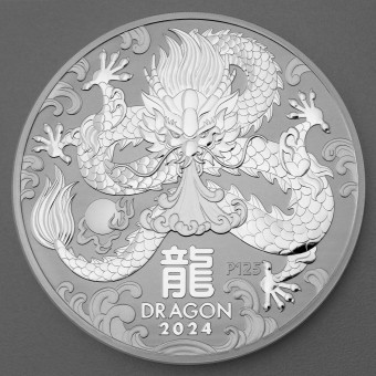 Silbermünze 1kg "Drache" 2024 Lunar III – Year of the Dragon (Australien)